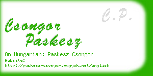 csongor paskesz business card